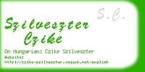 szilveszter czike business card